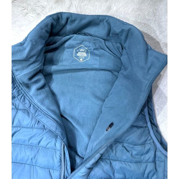 Asics Men Small Performance Insulated Sports running Vest 2.0 Light Teal Warmth - Picture 9 of 15